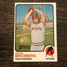 2022 Topps Heritage 50th Anniversary Buyback Card Pete Broberg Texas Rangers