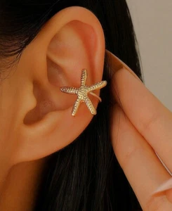 Gold Seestern Ohr Manschette - Bild 1 von 2