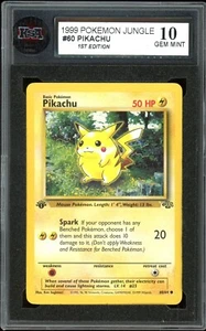 1999 Pokemon Jungle 1st Edition #60 Pikachu KSA 10 GEM Mint - Picture 1 of 2