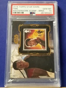 2016 Star Wars Masterwork Stamp Relic Bronze - Finn  PSA 10  #72/99   - Picture 1 of 1