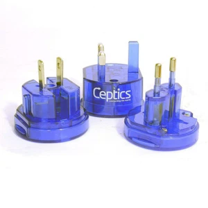 Ceptics Universal Travel Adapter Set with protective case - EU, UK, and US/AUS - Picture 1 of 5