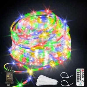 JXLEDAYY 164ft/50m 500 LED Outdoor Rope Lights, Multicoloured, Plugin, Remote - Picture 1 of 10