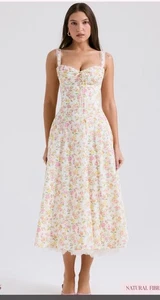 House of CB ROSALEE Floral Ivory Bustier Corset Dress Size M Cup D E RRP £179 - Picture 1 of 16