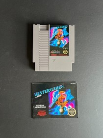 Winter Games NES Nintendo Cartridge Manual Original Owner Ice Skater