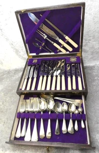 Firth Brearley Stainless Steel Nickel Cutlery Set Coronation George V 1937 - Picture 1 of 14