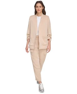 DKNY Damen Relaxed Jacke mit gerafften Ärmeln (Sandelholz, X-Large) - Bild 1 von 4