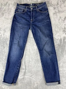 7 For All Mankind Jeans Women's Josephina Skinny Boyfriend Dark Wash - Size 25 - Picture 1 of 9