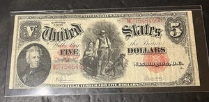 banconota da 5 dollari in legno 1907 - Foto 1 di 2