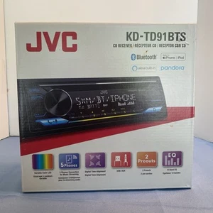 JVC KD-T910BTS Bluetooth CD Player Android iPhone Alexa Pandora USB Aux AM FM XM - Picture 1 of 12