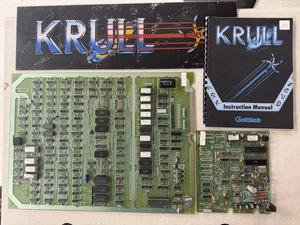 Krull Arcade PCB Gottlieb With Sound Board & Header  WORKING 100% RARE !!! - Picture 1 of 24