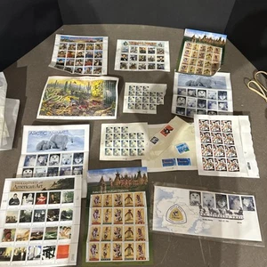 Lotto francobolli USPS fogli come nuovi animali arte deserto selvaggio west guerra civile FV $50 + - Foto 1 di 14