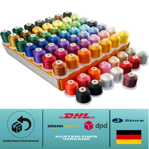 Neue 64 Spulen 1000M Stickgarn | Verriegelung | 100% Polyester - Bild 1 von 7