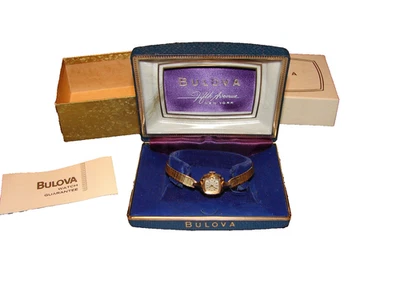 Vintage Bulova 5th Avenue M4 Ladies Wristwatch 10 R.G.F. W/Box & Papers Nice!!!! - Image 1 of 4