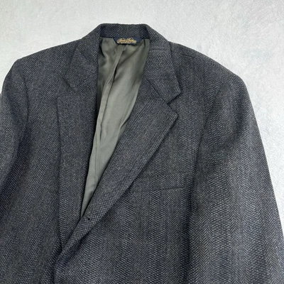 Abrigo Deportivo Brooks Brothers 43L Espiga Tweed Lana Ventana EE. UU. Blazer De Colección Foto 1 de 4