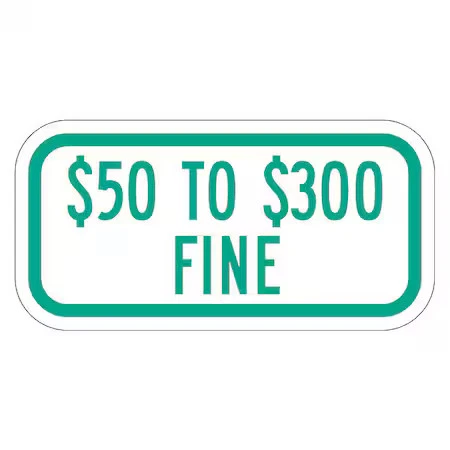 Lyle T1-2066-Hi_12X6 Fine Supplemental Parking Sign, 6" X 12,  T1-2066-Hi_12X6 - Image 1 of 1