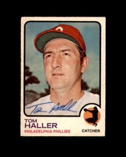 Tom Haller Signed Rare 1973 Topps O-Pee-Chee Philadelphia Phillies Autograph