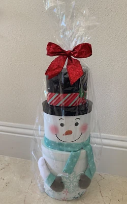 20" HOLIDAY Boxes 3 Stackable Snowman Nesting Storage Holiday Container Gift Box - Image 1 of 4