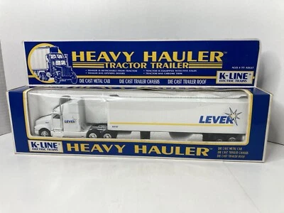 K-LINE LEVER Heavy Hauler Tractor Trailer Die Cast White 14" Long NOS VTG - Image 1 of 4