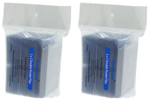 Guardhouse 2 x 2 Double-Pocket Unplastifizierte Münzflips 2 Packungen à 100 mit Einsätzen - Bild 1 von 1