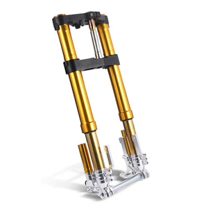 Performance shock Gold Front Forks w/ Triple trees For Harley Touring 2014-later - Imagen 1 de 6