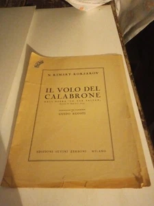 SPARTITO IL VOLO DEL CALABRONE N.RIMSKY KORSAKOV EDIZIONI SUVINI ZERBONI 1950 - Foto 1 di 2