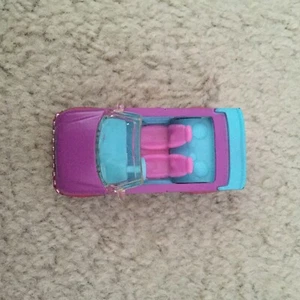 Polly Pocket Cabrio Auto #2 fuchsia/rosa/blau 2,5" - Bild 1 von 5