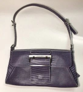 Charles David Lavender Faux Croc Bag pre-owned - Picture 1 of 8