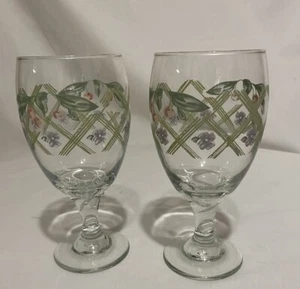Pfaltzgraff Garden Party 12 oz. Ice Tea Glasses Set of 2 7" - Picture 1 of 5