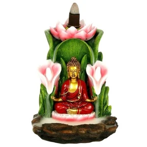 Buddha Weihrauchbrenner Rückfluss Lotusblume Rauch Rückflüsse spirituelle Geschenkbox - Bild 1 von 4