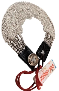 Bracciale Johnny Was Collezione Hippie Argento 925 Catena e Perline Nuovo con etichette - Foto 1 di 6