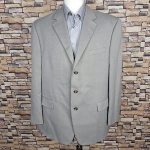 Chaps Jacke Sport Mantel Herren 46R grau gerippt 3 Knöpfe einfach belüftet - Bild 1 von 9
