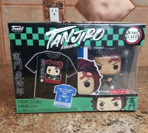 Funko POP! CAMISETAS Demon Slayer: Tanjiro Kamado #867 POP y Camiseta Talla Mediana Negra - Imagen 1 de 6