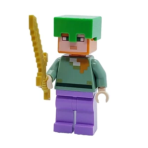 LEGO Minecraft Alex Minifigure w/helmet & sword 21164 - Never Assembled New - Picture 1 of 4