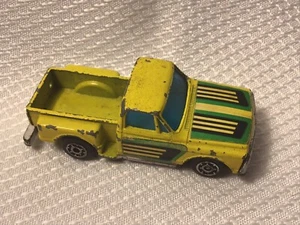 Zylmex Chevy Pickup Stepside P338 Yellow Graphic Vintage Diecast Truck - Picture 1 of 7