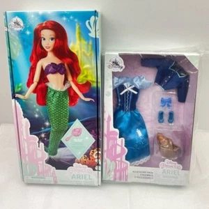DISNEY STORE PRINZESSIN ARIELLE KLASSISCHE PUPPE MIT PUPPENBÜRSTE & ZUBEHÖRPAKET SET - Bild 1 von 9