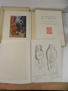 FLAUBERT La tentation de st antoine + Dessin original de DARAGNES 1939 EXNUM - Picture 1 of 7