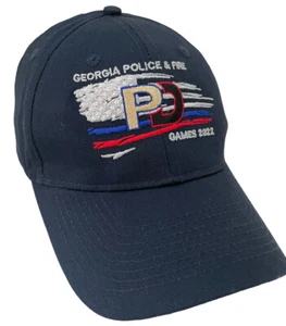 Cappello Berretto Georgia Police & Fire Giochi 2022 Forze dell'Ordine Strapback Blu Navy - Foto 1 di 8