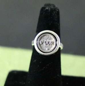 .925 Sterling Silber Flip Sign Ring reich/arm zweiseitig wendbar - Bild 1 von 9