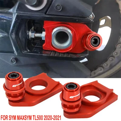 For SYM TL500 Rear Chain Adjustment Block Frame swingarm Spools sliders Set Foto 1 de 4