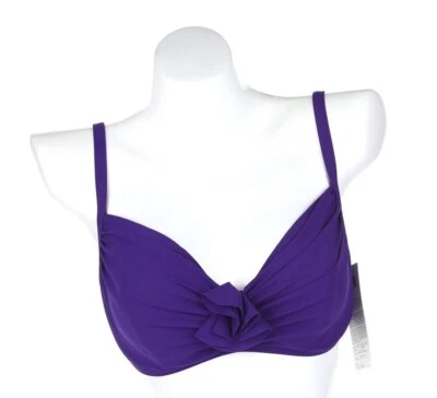 Gottex Contour 128206 dark purple Underwire bikini top swimwear Size 36D - Image 1 of 2