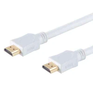 HDMI Kabel 4K 3D HEAC UHD FullHD AnschlußKabel Stecker HighSpeed m.Internet weiß - Bild 1 von 1