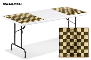 Universal Boardgame Folding Table Top Camping Games Decal Sticker Mats CHESS - Picture 1 of 1