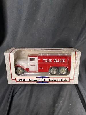 Vintage ERTL TRUE VALUE Hardware 1930 Diamond "T" Tanker Truck Bank, 1/34 scale - Image 1 of 4