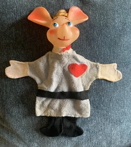 Vintage 1963 Topo Gigio Italian Mouse Puppet Rubber Head Fabric Body 12” Tall - Picture 1 of 6