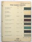 1950  BUICK DUPONT   COLOR PAINT CHIP CHART ALL MODELS ORIGINAL 