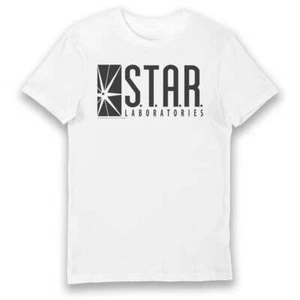 DC Comics Star Labs Adults T-Shirt - White - Picture 1 of 2