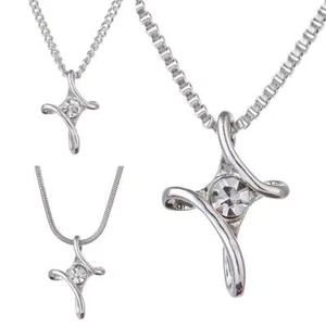 Plata Ancla Glieder O. Collar Serpiente con Corazón Cristal Circonia Colgante - Imagen 1 de 4