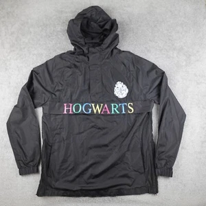 Box Lunch Jacke Herren M schwarz Hogwarts Wappen Kapuze Windbreaker Harry Potter - Bild 1 von 10