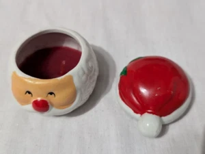 PORTACANDELA CERAMICA CANDELA NATALE CHRISTMAS DECORAZIONE 6,5x5 cm - Foto 1 di 4