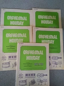 Orchestral Holiday Sheet Music Books Lot 5 Violin Cello violla - Picture 1 of 2